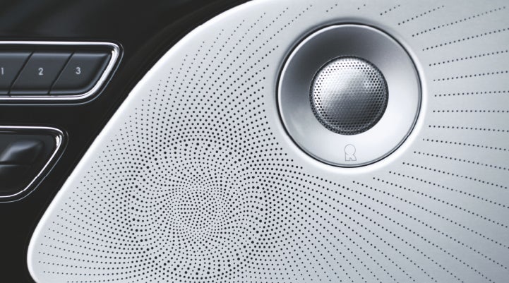 A stylish speaker cover of a 2024 Lincoln Aviator® SUV is shown | Parkway Lincoln in Dover OH